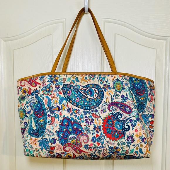 🎉 SALE 🎉 Etro Paisley Print Canvas Tote Bag - Picture 5 of 17